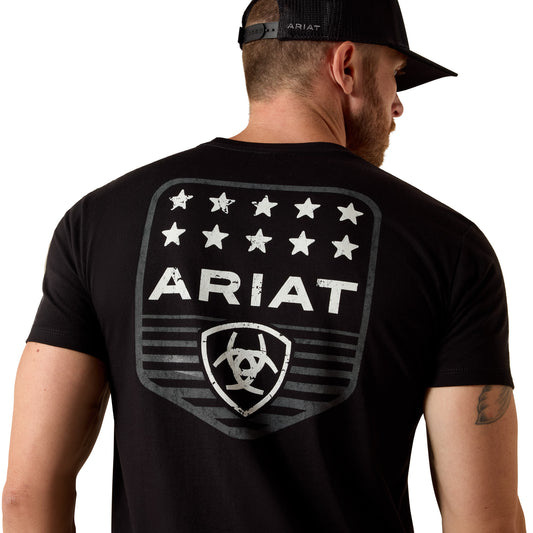 Ariat Mens 10073966 Patriotic Badge T-Shirt in Black