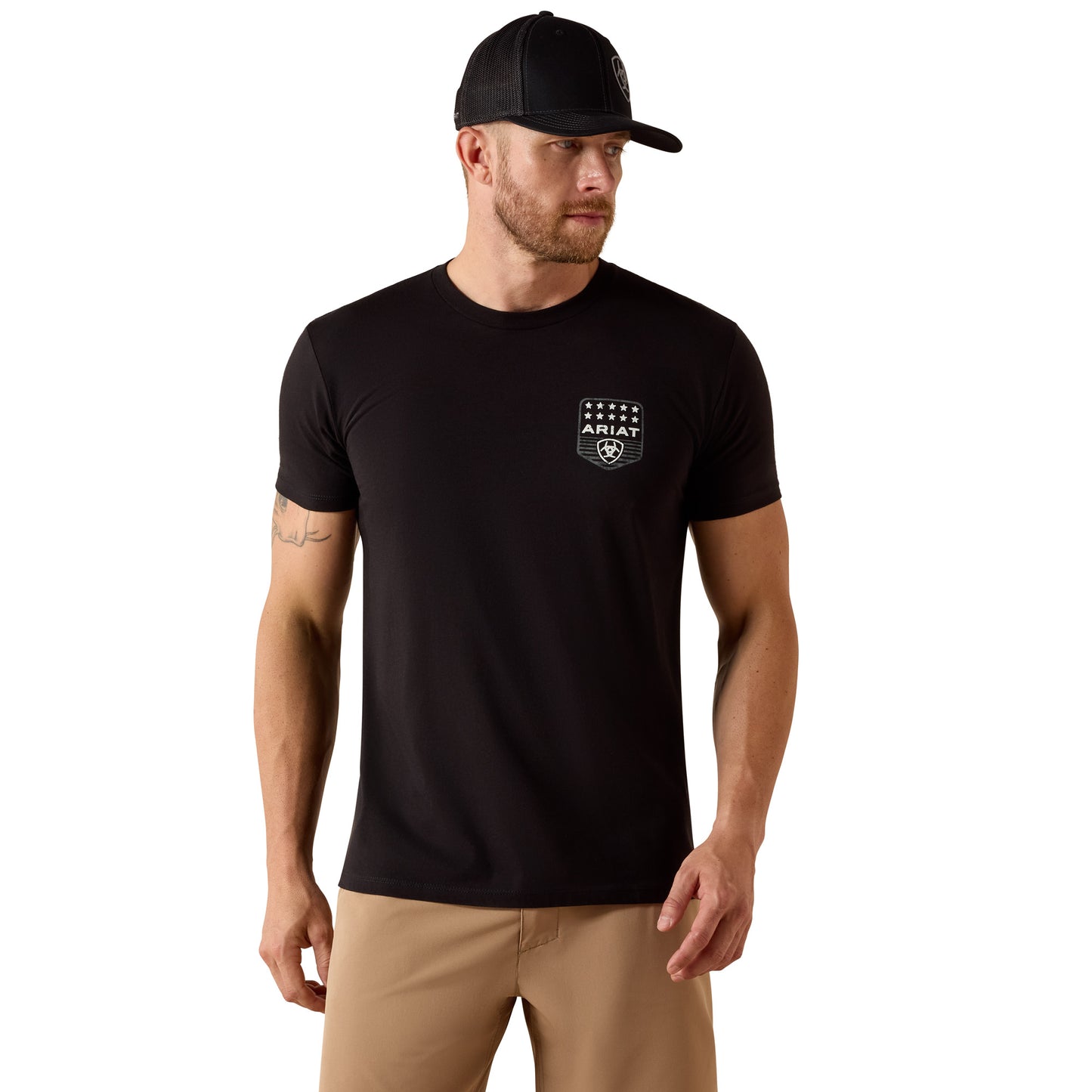 Ariat Mens 10073966 Patriotic Badge T-Shirt in Black