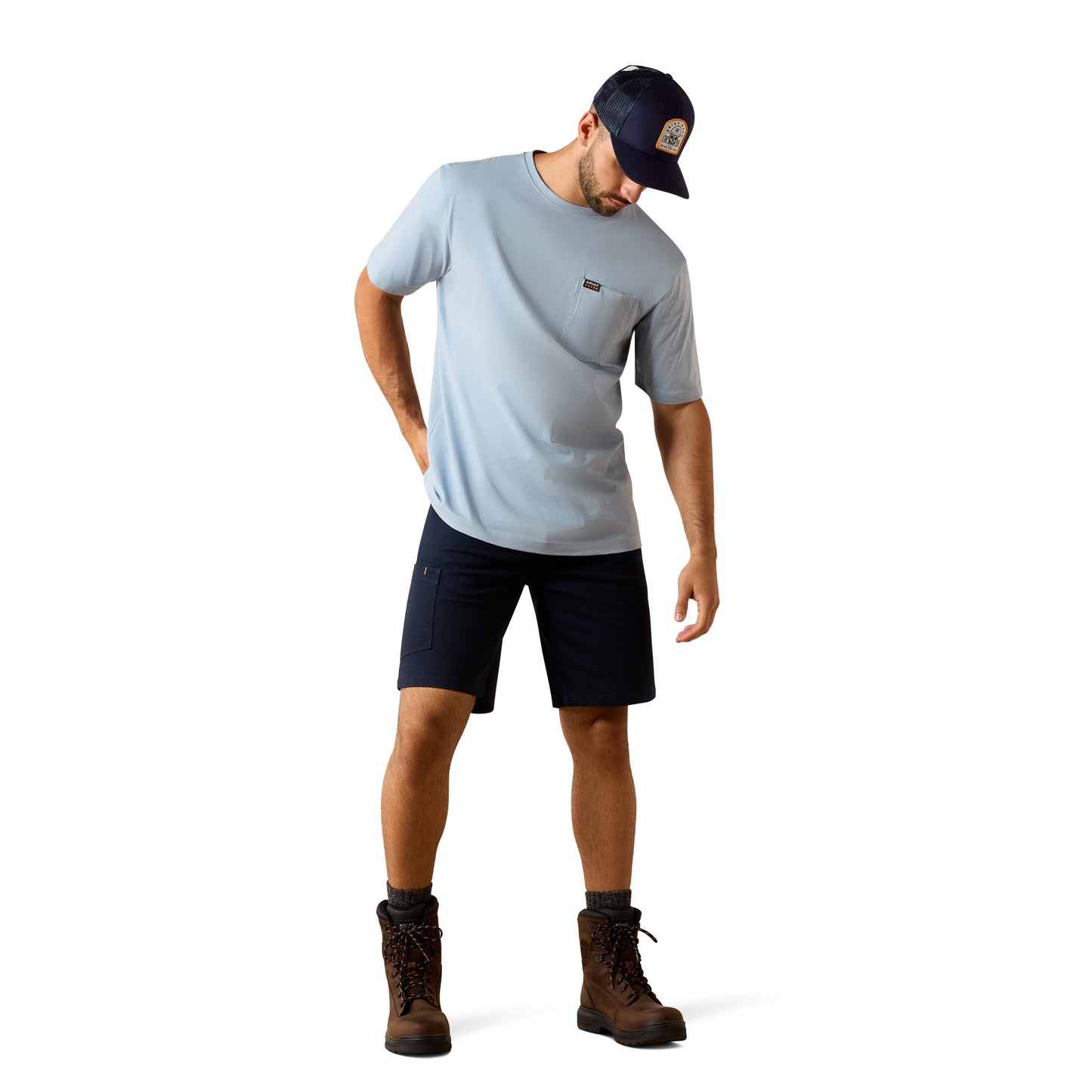 Ariat Mens Rebar Cotton Strong Hardhead Workwear T-shirt 10071364