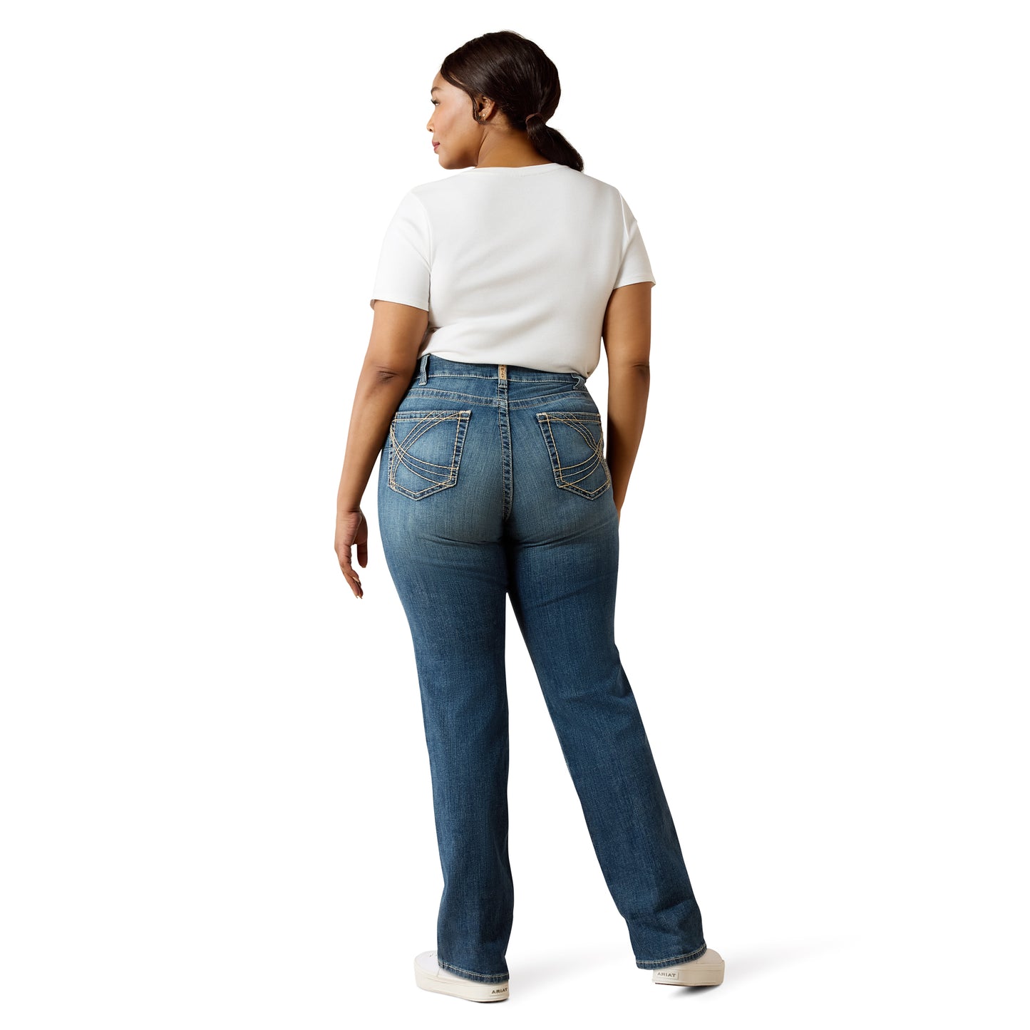 Ariat Ladies 10072960 Mid Rise Estelle Straight Leg Jeans