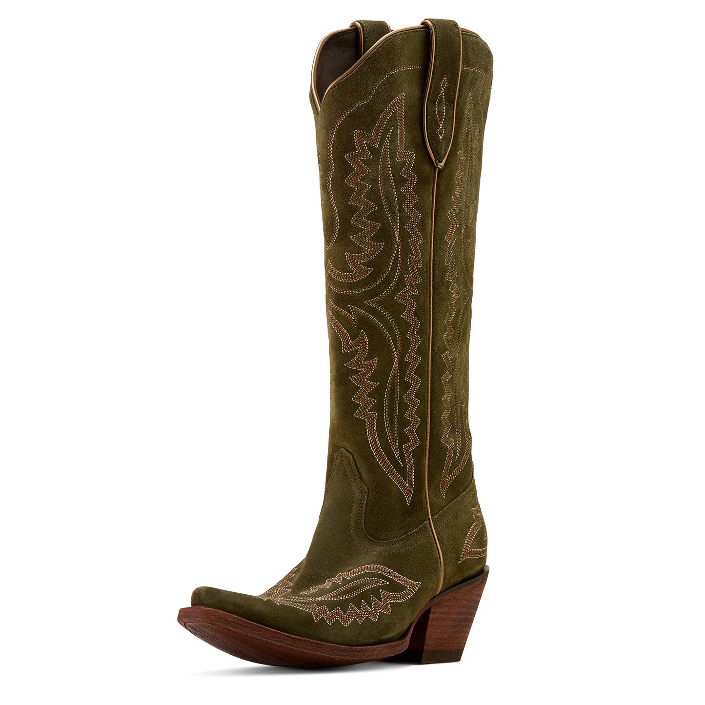 Ariat Ladies 10074323 Casanova X Toe Western Boot in Sueded Olive