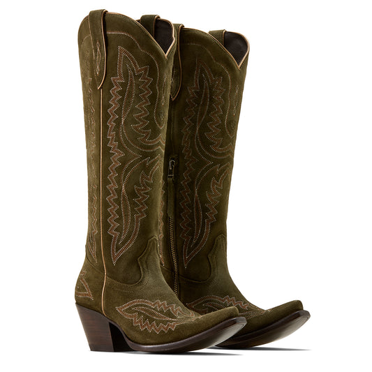 Ariat Ladies 10074323 Casanova X Toe Western Boot in Sueded Olive