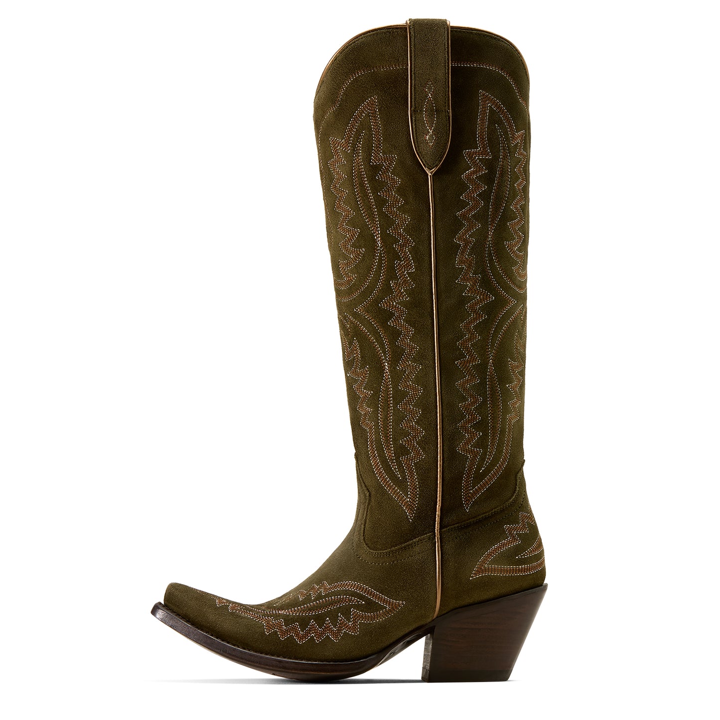 Ariat Ladies 10074323 Casanova X Toe Western Boot in Sueded Olive