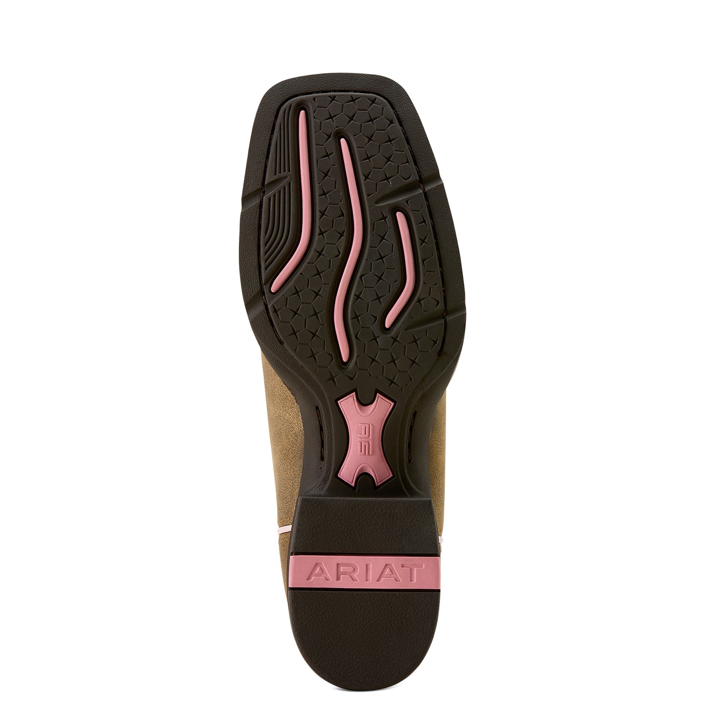 Ariat Ladies 10074331 Round Up Ruidoso Western Boots in Brown Bomber/Distressed Pink