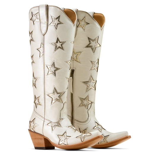 Ariat Ladies 10074350 Casanova Star X Toe Western Boot in Ivory Pearl Limited Edition