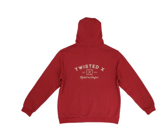 Twisted X Graphic Logo Barn Red Pullover Hoodie SWSHIRT003