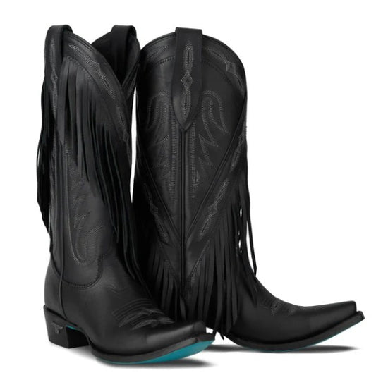 Lane Boots LB0482C-060 Senita Falls Cowboy Boots in Jet Black