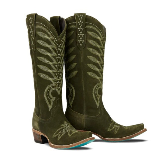 Lane Boots LB0529B-050 Squash Blossom Boots in Olive Suede