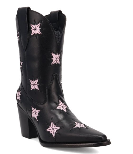 Dingo DI2248 Starburst in Black Ladies Ankle Boots