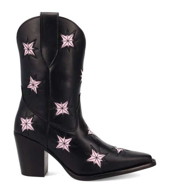 Dingo DI2248 Starburst in Black Ladies Ankle Boots