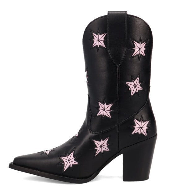 Dingo DI2248 Starburst in Black Ladies Ankle Boots