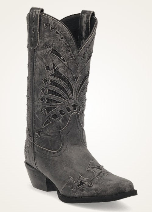 Laredo Stevie 52120 in Black Ladies Cowboy Boots