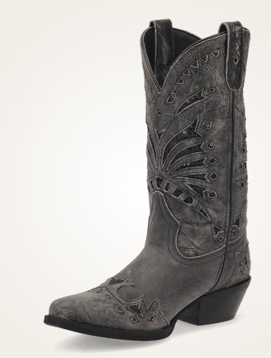 Laredo Stevie 52120 in Black Ladies Cowboy Boots