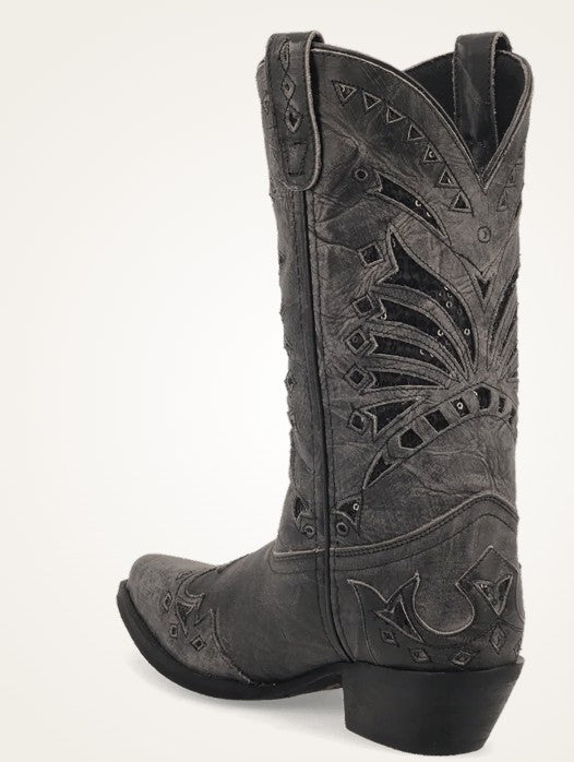 Laredo Stevie 52120 in Black Ladies Cowboy Boots