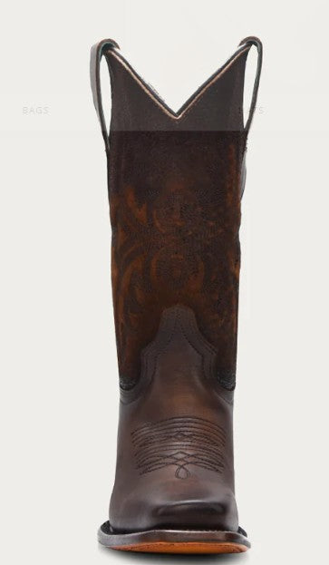Corral Teens T0192 Teens Embroidery Lamb Shaft Brown Square Toe Western Boots