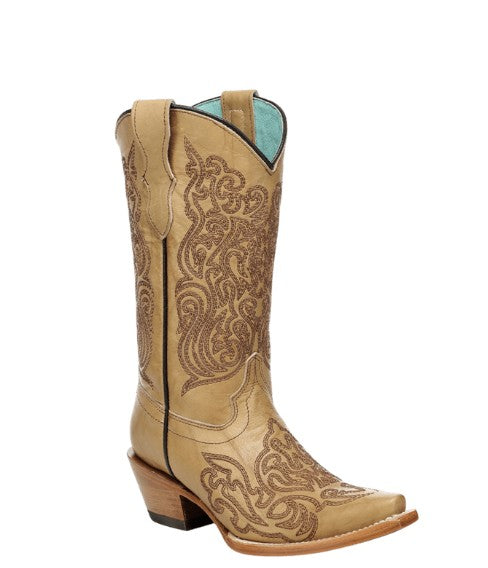 Corral Teens T0252 Honey Glitter Cowboy Boots