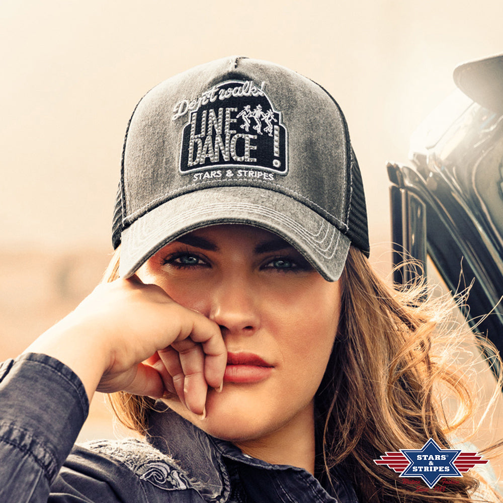 Trucker Cap Line Dance Time in Grey/Black