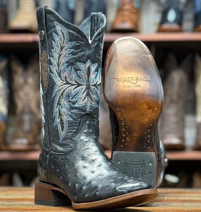 Tanner Mark Mens Boots Ostrich Print TM0880