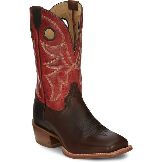 Tony Lama SA2010 Ronan in Brown and Red Mens Cowboy Boots