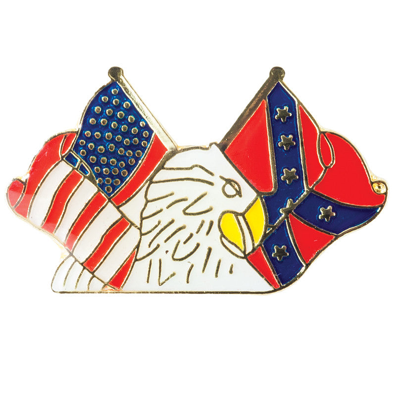 Western Express Pin Tack TT-4 Eagle with USA & Cross Star Flag