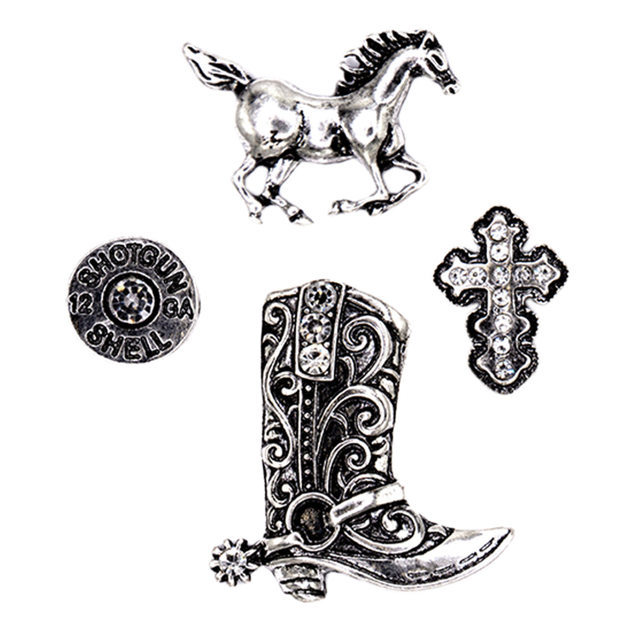 Assorted Pin Tack Set of Cowboy Designs T252SB