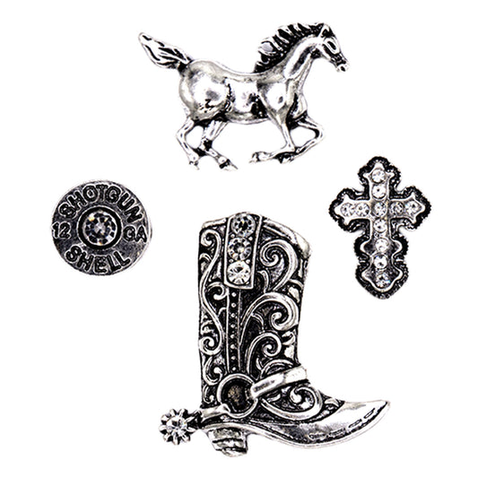 Assorted Pin Tack Set of Cowboy Designs T252SB