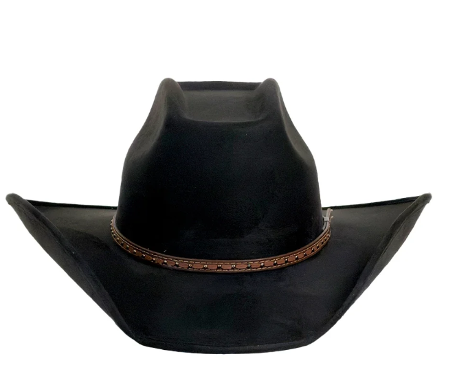 American Hat Makers Trigger Brick Crown Cowboy Hat in Black