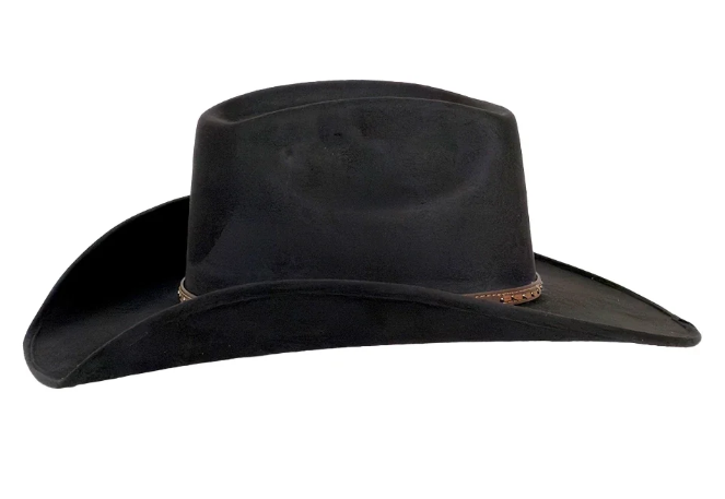 American Hat Makers Trigger Brick Crown Cowboy Hat in Black