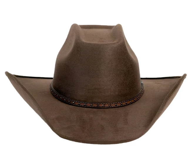 American Hat Makers Trigger Brick Crown Cowboy Hat in Brown
