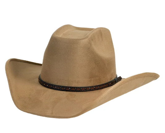 American Hat Makers Trigger Brick Crown Cowboy Hat in Camel