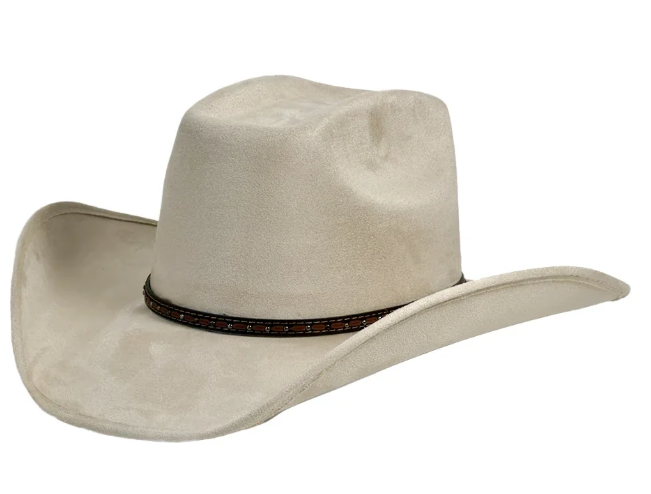 American Hat Makers Trigger Brick Crown Cowboy Hat in Cream