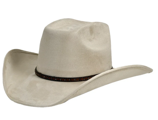 American Hat Makers Trigger Brick Crown Cowboy Hat in Cream