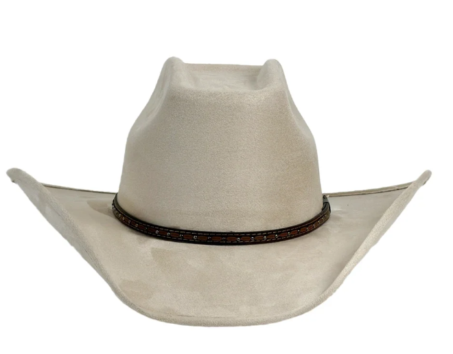 American Hat Makers Trigger Brick Crown Cowboy Hat in Cream