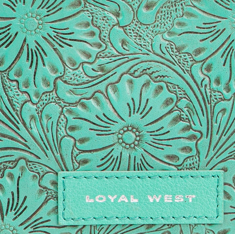 Myra Loyal West Leon Mini Handle Purse in Turquoise