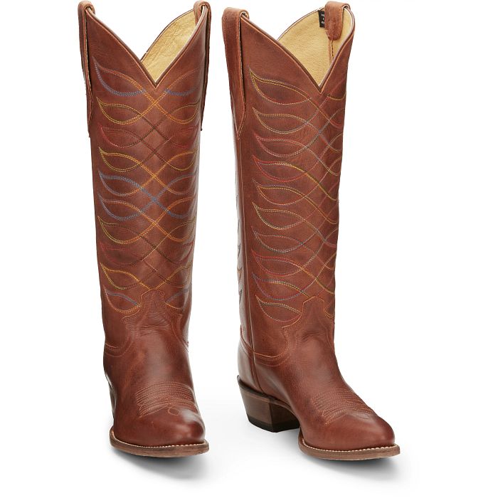 Justin Ladies VN4461 Whitley Cowboy Boots in Rust