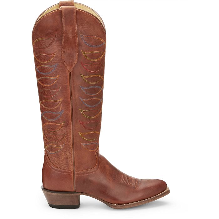 Justin Ladies VN4461 Whitley Cowboy Boots in Rust