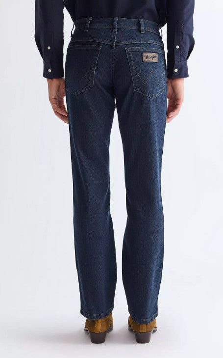 Wrangler W12175001 Texas Low Stretch Straight Jeans in Blue Black