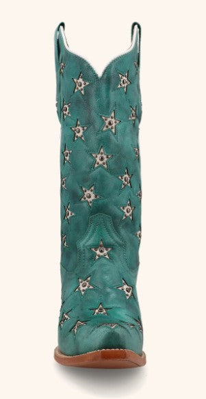 Twisted X Black Star Ladies Marfa in Turquoise & Champage WBSN041