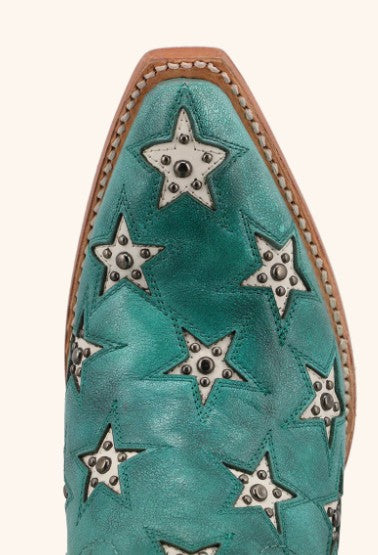 Twisted X Black Star Ladies Marfa in Turquoise & Champage WBSN041