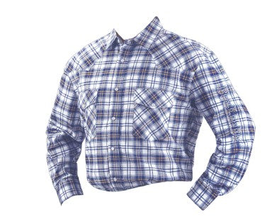Bullhide Western Shirt in Navy/White Checkers  WS-07