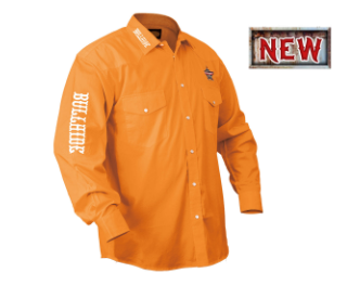 Bullhide PBR Western Shirt in Orange WS-17