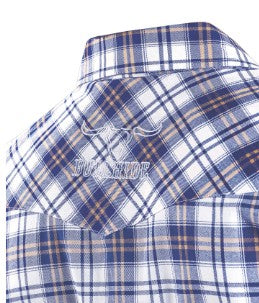 Bullhide Western Shirt in Navy/White Checkers  WS-07