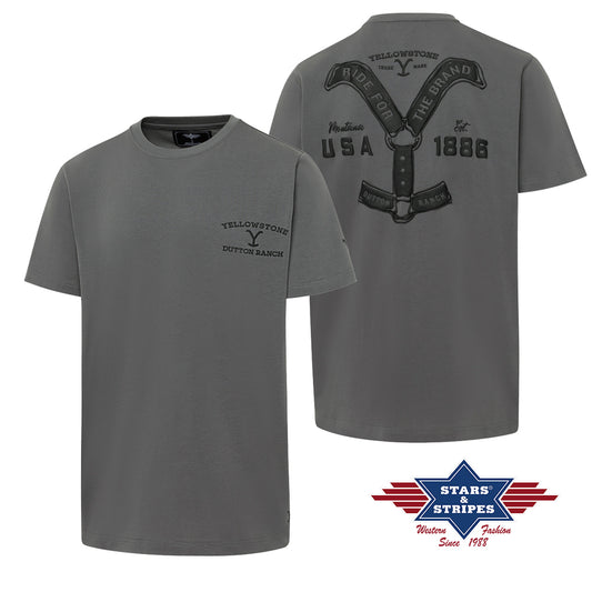 Offical unisex Yellowstone Tee Ride For The Brand in Grey