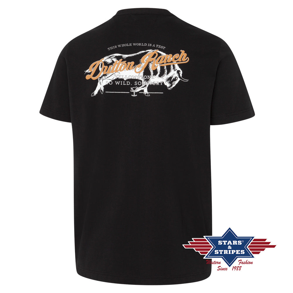 Offical unisex Yellowstone Tee So Wild So Angry in Black