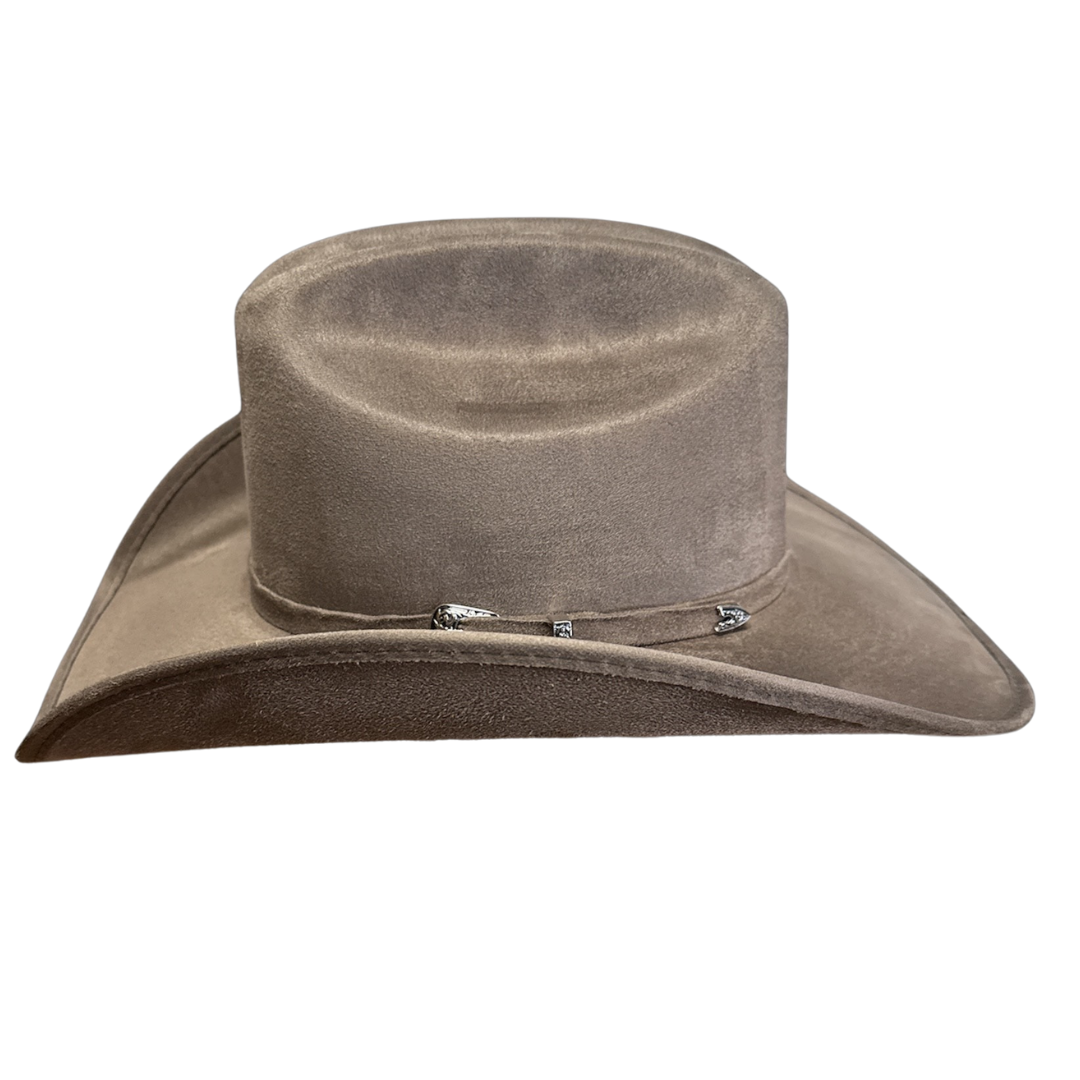 American Hat Makers Dutch Cowboy Cattleman Faux Suede Hat in Brown