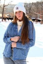 Load image into Gallery viewer, Plus Size Mid Wash Denim Western Shirt W Fringe Yoke TO459-MW-X
