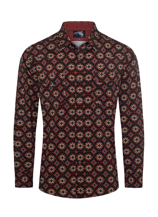 Rodeo Clothing Men's Western Pearl Snap Aztec Print Shirt  MPS110L-1131