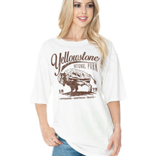 Load image into Gallery viewer, Amused By Blue Oversized Yellowstone tee in White MB1610
