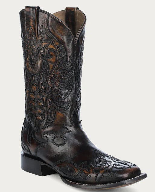 Corral A4655 Black/Homey Overlay Mens Cowboy Boots