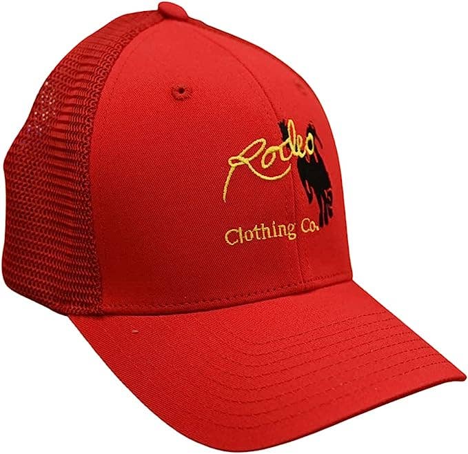Rodeo Clothing Signature in Red Cotton Twill Mesh Western Cap